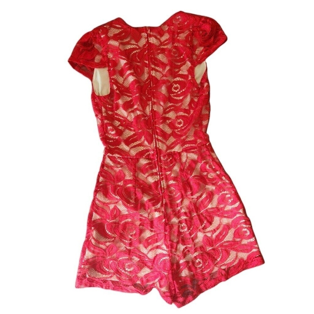 Charlotte Russe Red Lace Romper Extra Small - Picture 8 of 12